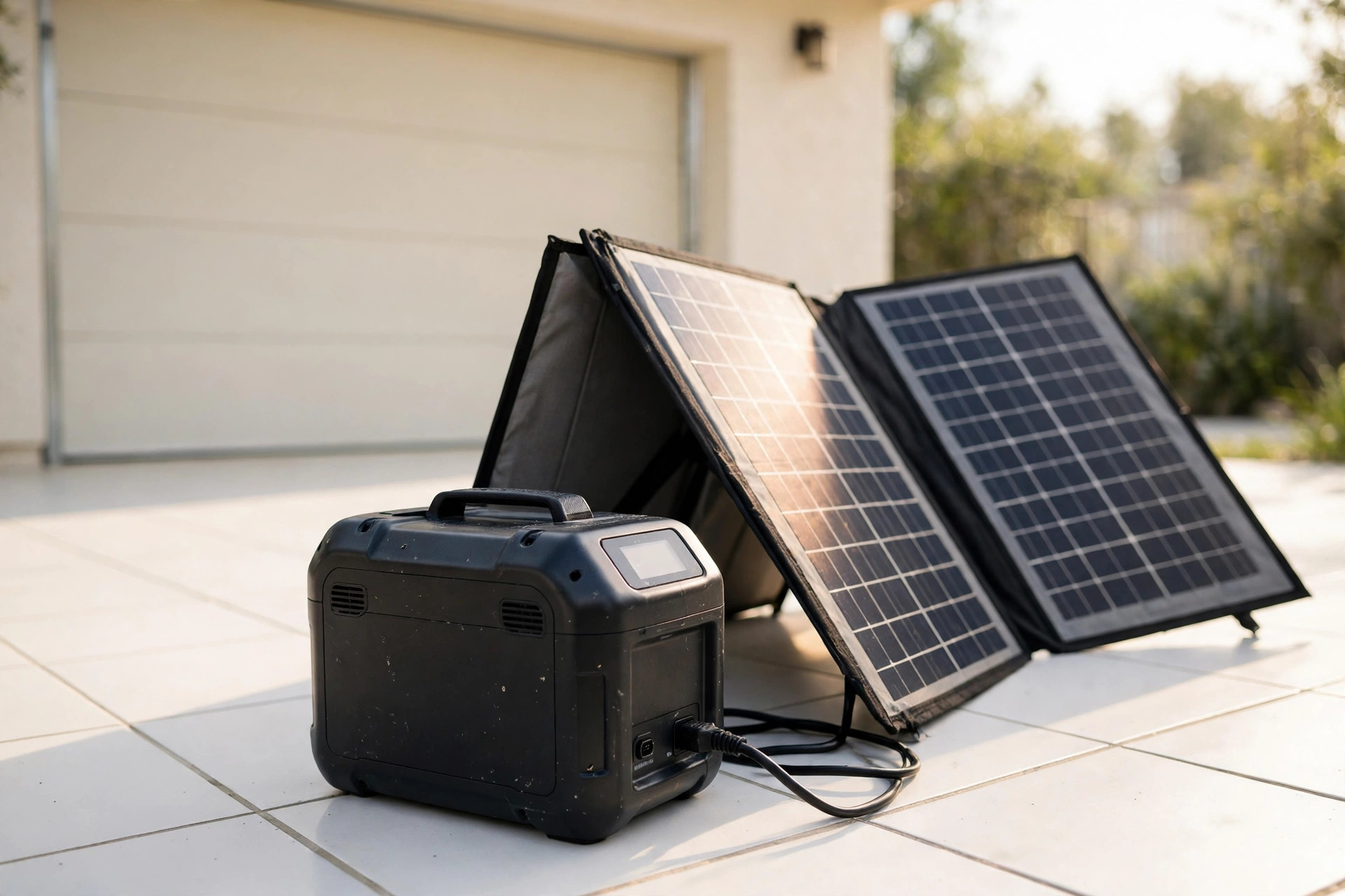 Are solar generators worth the money - portable solar power station with solar panels for home backup power