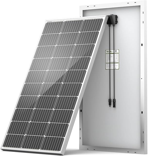 HQST 100W 12V monocrystalline solar panel product image