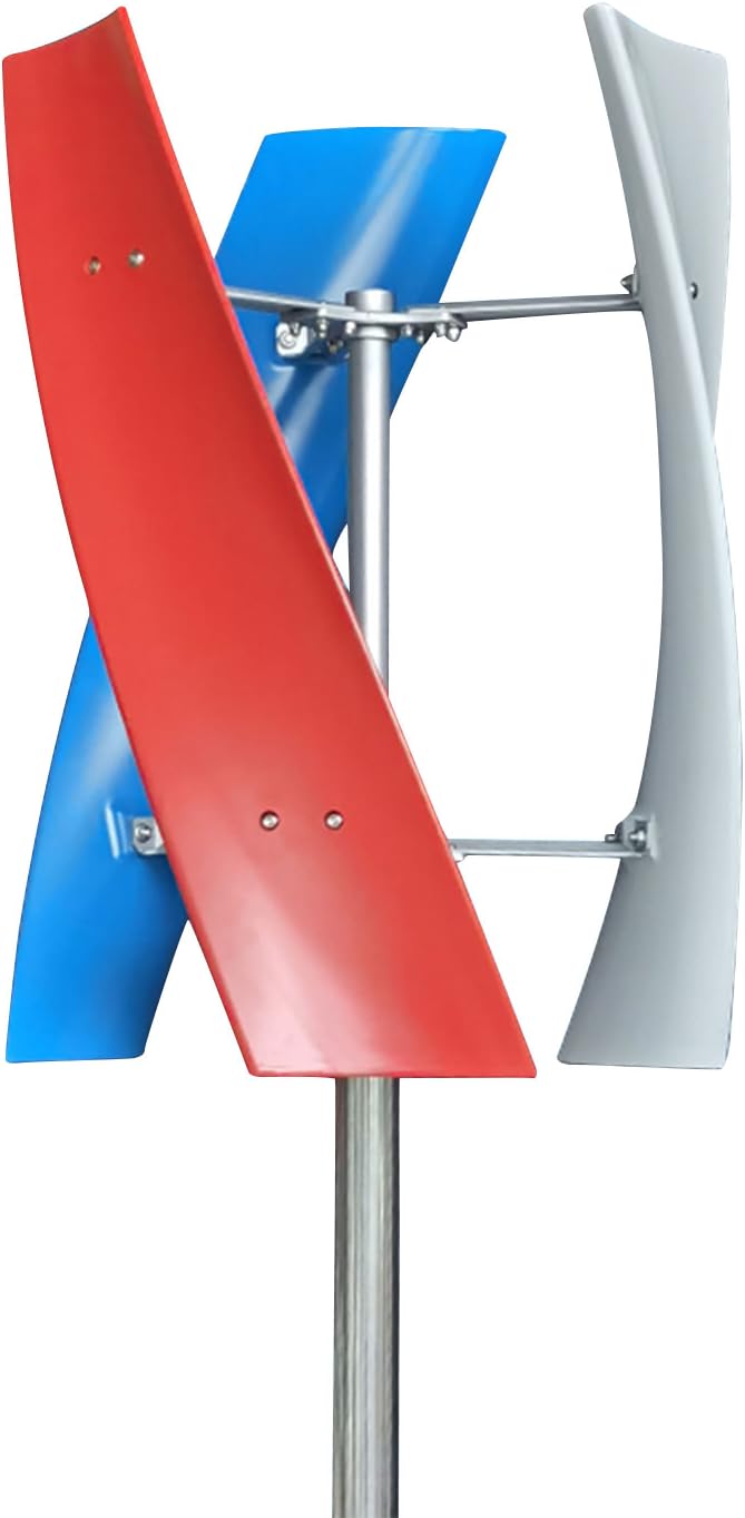 Wind Turbine Generator Kit, 400W DC 12V Vertical Helix Wind Turbine Generator with Charge Controller, 3 Blade Wind Generator Kit for Marine RV Home In