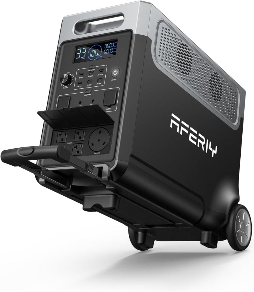 AFERIY 3840Wh expandable portable power station for home backup