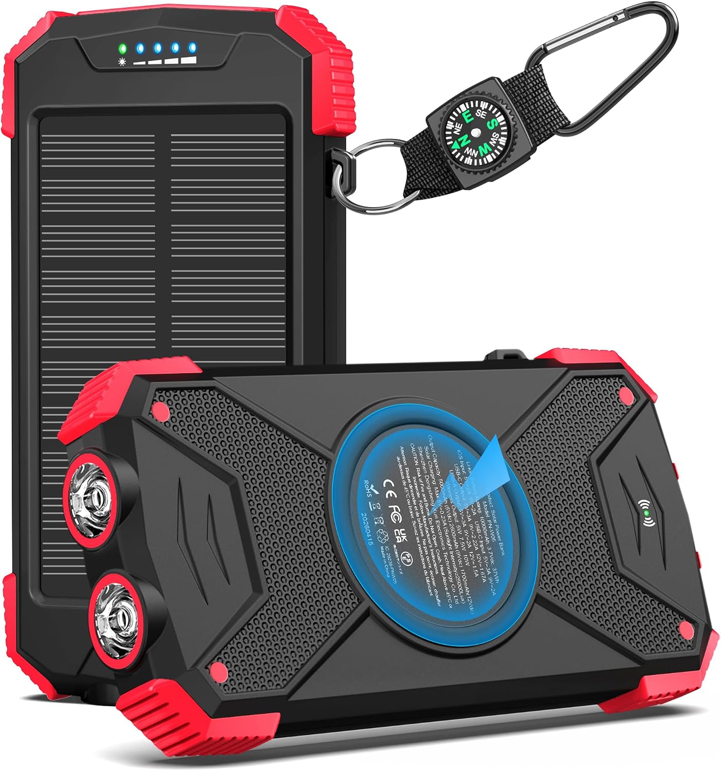 BLAVOR 10000mAh solar power bank real product photo for camping