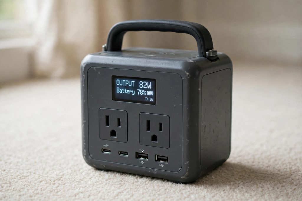 BLUETTI EB3A 268Wh LiFePO4 portable power station with 600W AC outlets for camping trips