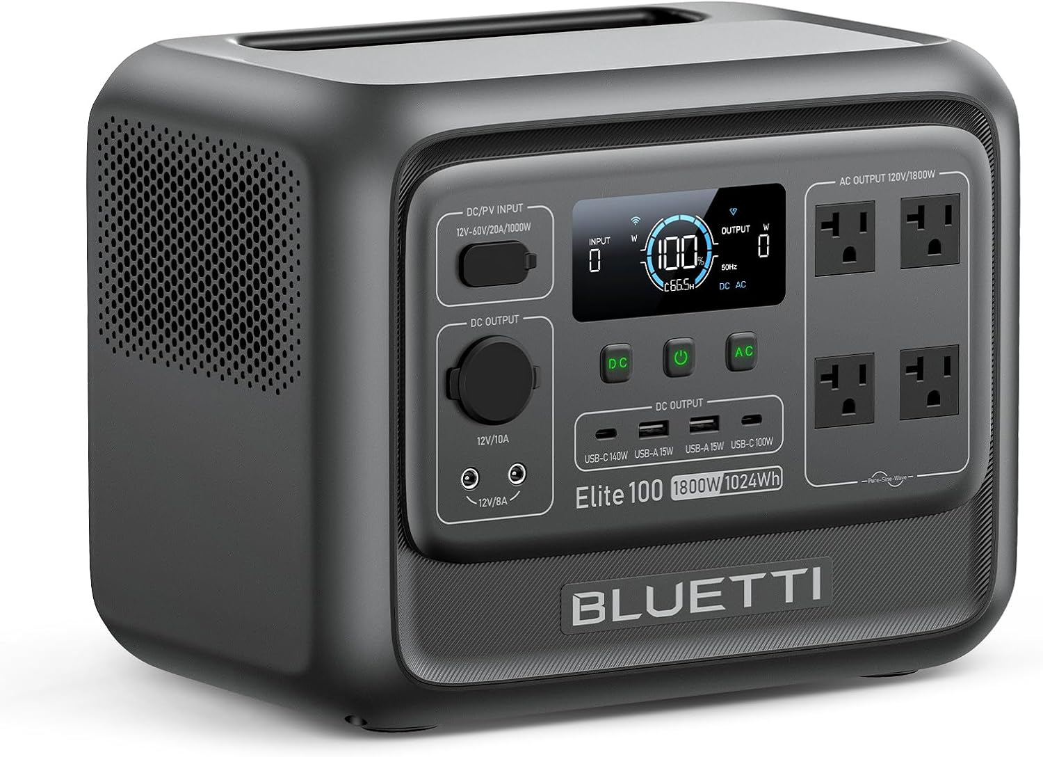 BLUETTI Elite 100 V2 portable power station with 1024Wh LiFePO4 battery