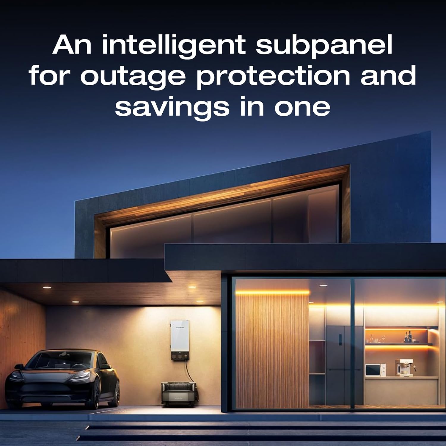 EF ECOFLOW Smart Home Panel 2, the Whole-Home Backup System Hub | 20ms Auto‑Switchover, EcoFlow App Control, 12‑Circuit Sub‑Panel works with DPU, DP3, Solar & Gas Generators : Patio, Lawn & Garden - alternate view