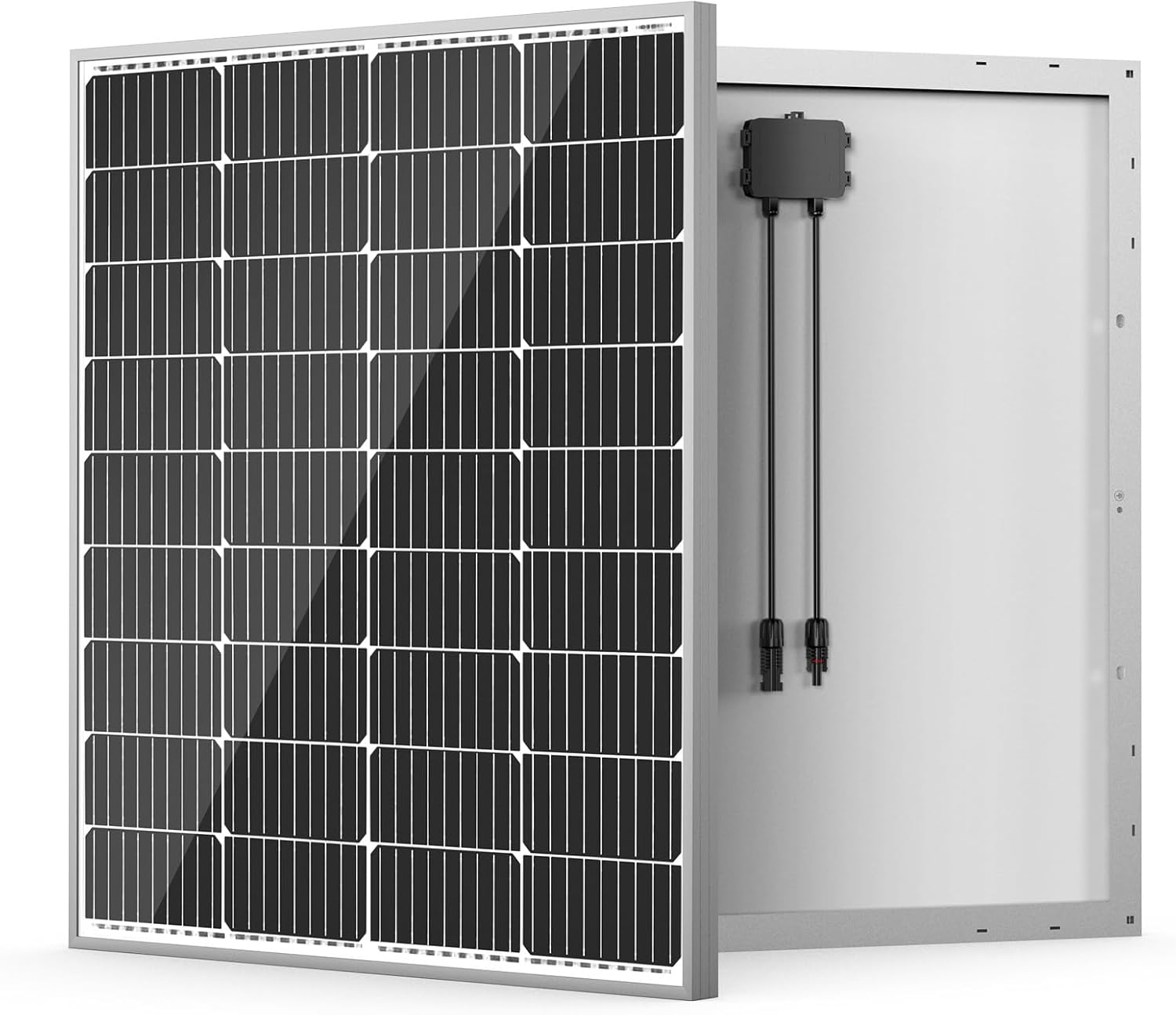HQST 100W 12V Solar Panel, 9BB, 23% High Efficiency, Grade A+ Cells, IP65 | Monocrystalline, Compact 31.8x 27.5x 1.18 inch, 2400Pa Wind Load, 5400Pa Snow Load, for RV, Camping, Gri