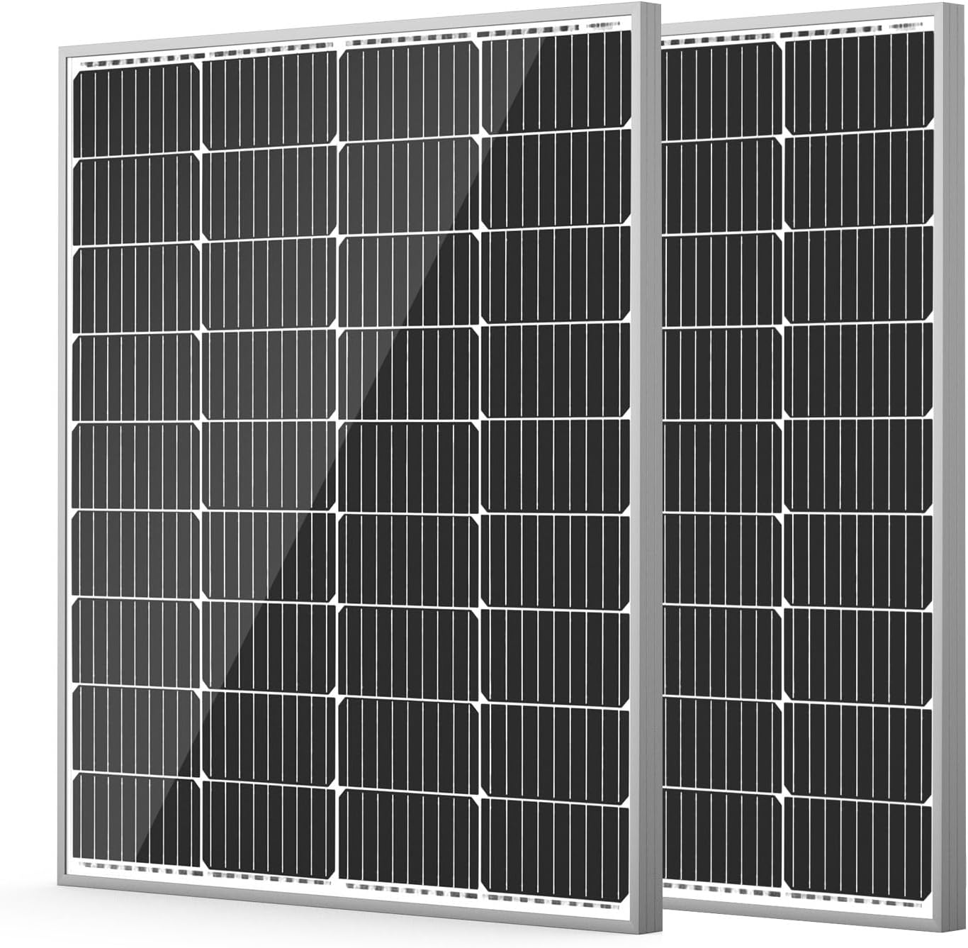 HQST 200W 12V Solar Panel, 2*100W, 23% High Efficiency, Grade A+ Cell, IP65 | Monocrystalline, Compact 31.8x 27.5x 1.18 inch, 2400Pa Wind Load, 5400Pa Snow Load, for RV, Camping, G
