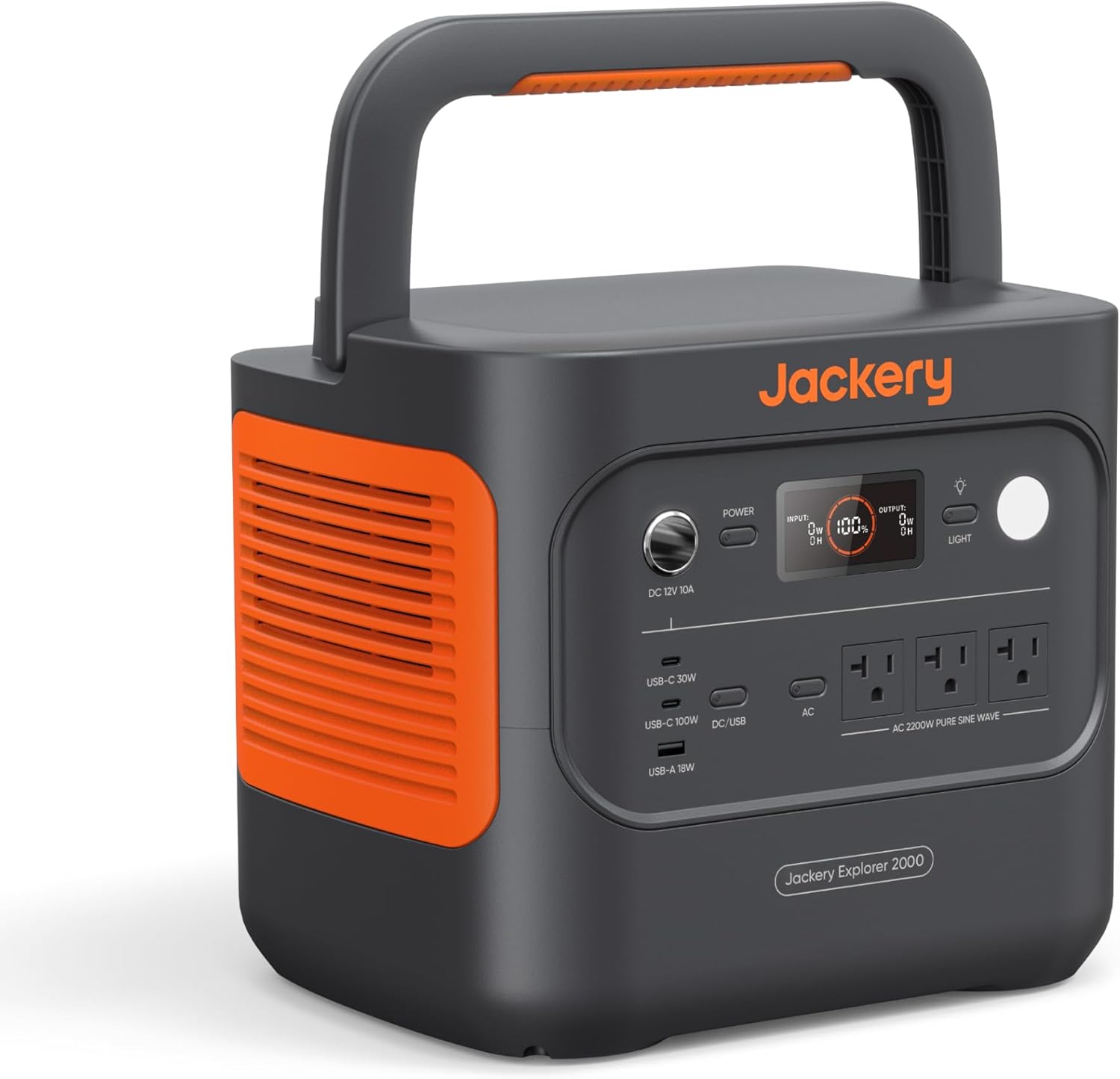 Jackery Explorer 2000 v2 Portable Power Station, 2042Wh, 2200W AC Output | LiFePO4 Battery, USB-C PD 100W Fast Charging, Solar Generator for Emergencies, Power Outages, Camping (So