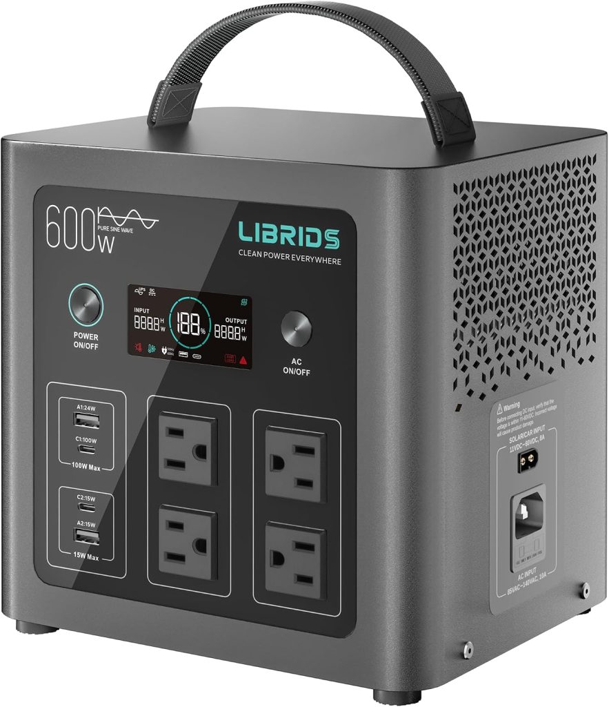LIBRIDS C600 640Wh portable power station, real product photo