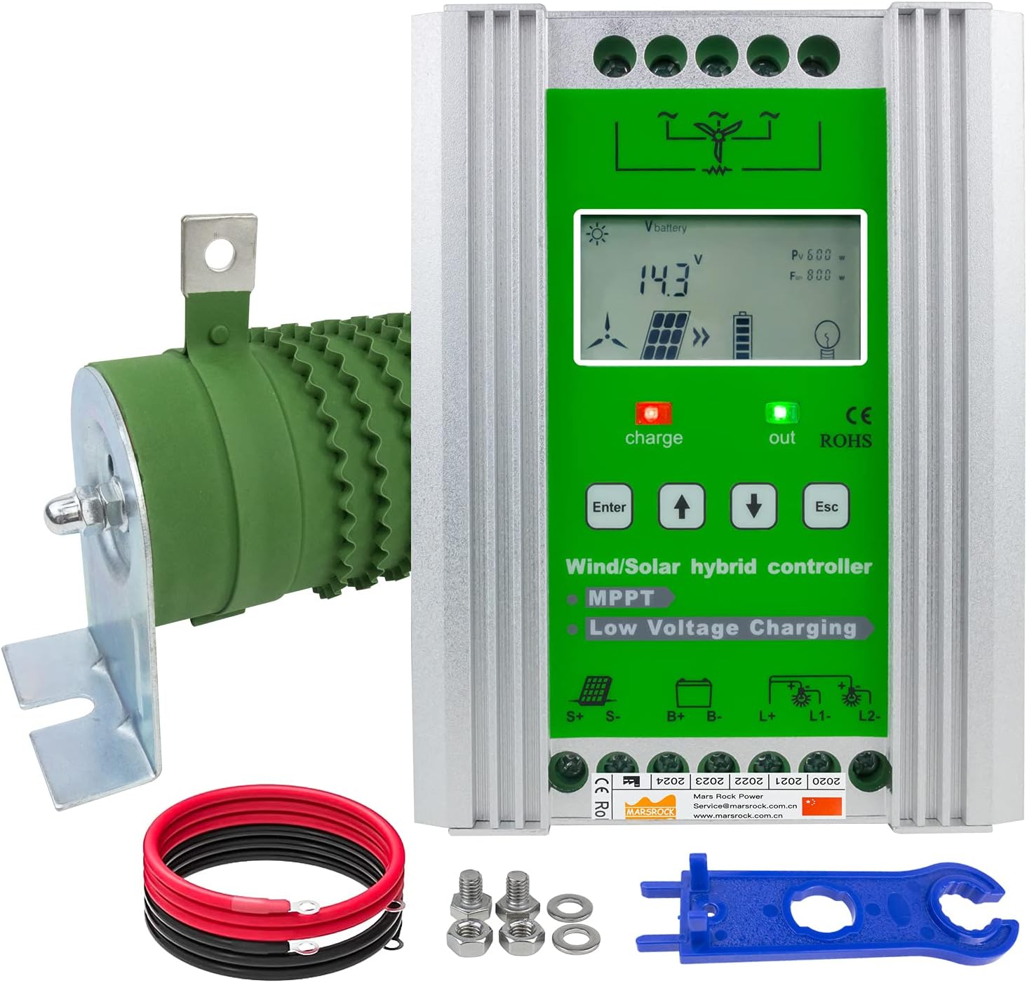 Marsrock 1400W wind solar hybrid charge controller product photo