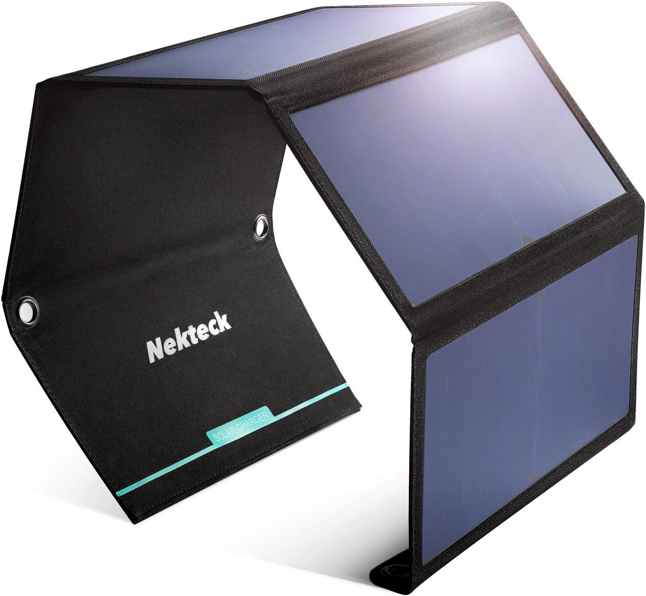 Nekteck 28W portable solar panel charger real product photo