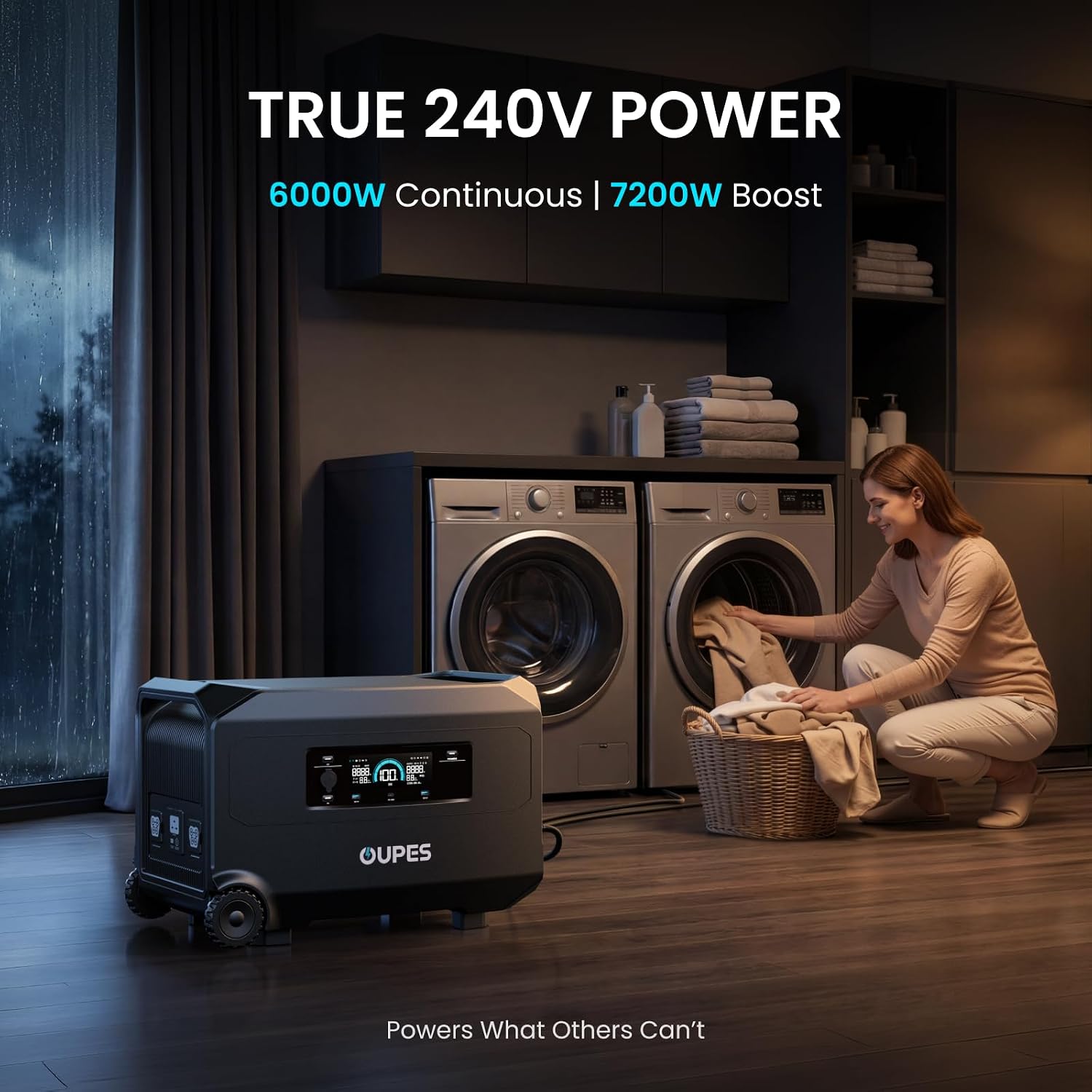 OUPES Guardian 6000 V2 Solar Generator Kit with 2x240W Solar Panels | 240V 6000W Output, 4608Wh LiFePO4 Capacity, Expandable to 41kWh, Native RV Plugs, Transfer Switch Ready, UPS, OTA Ready : Patio, Lawn & Garden - alternate view