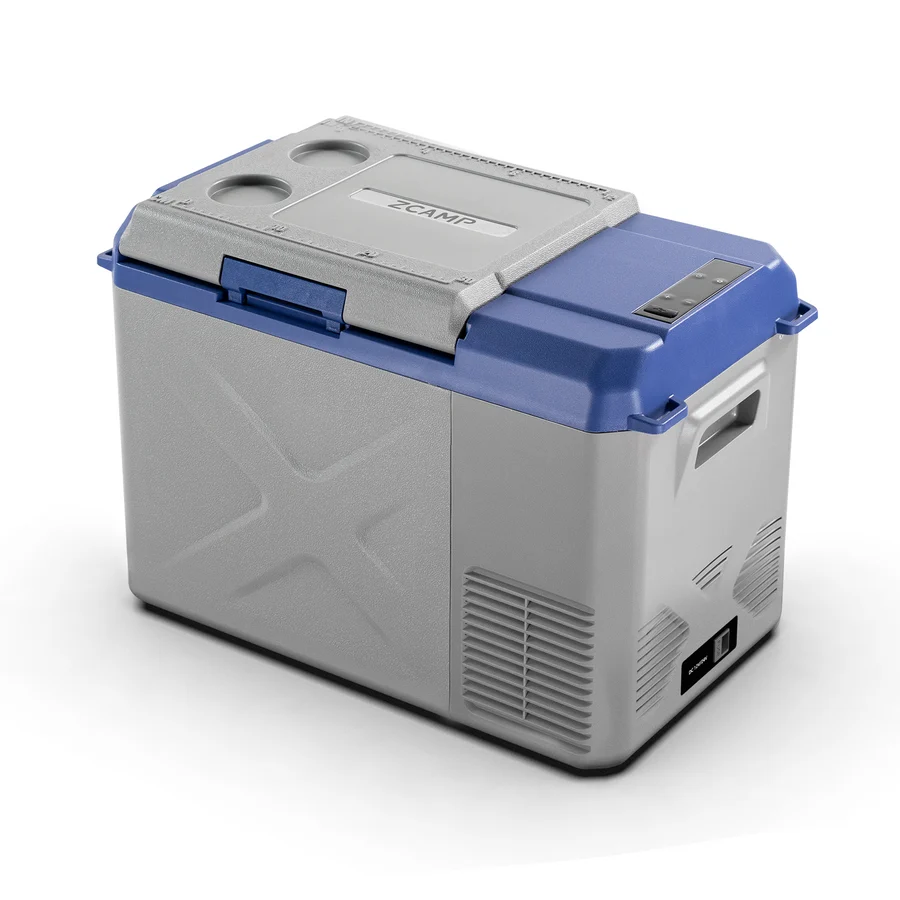 Portable 12-volt car refrigerator freezer for camping and road trips