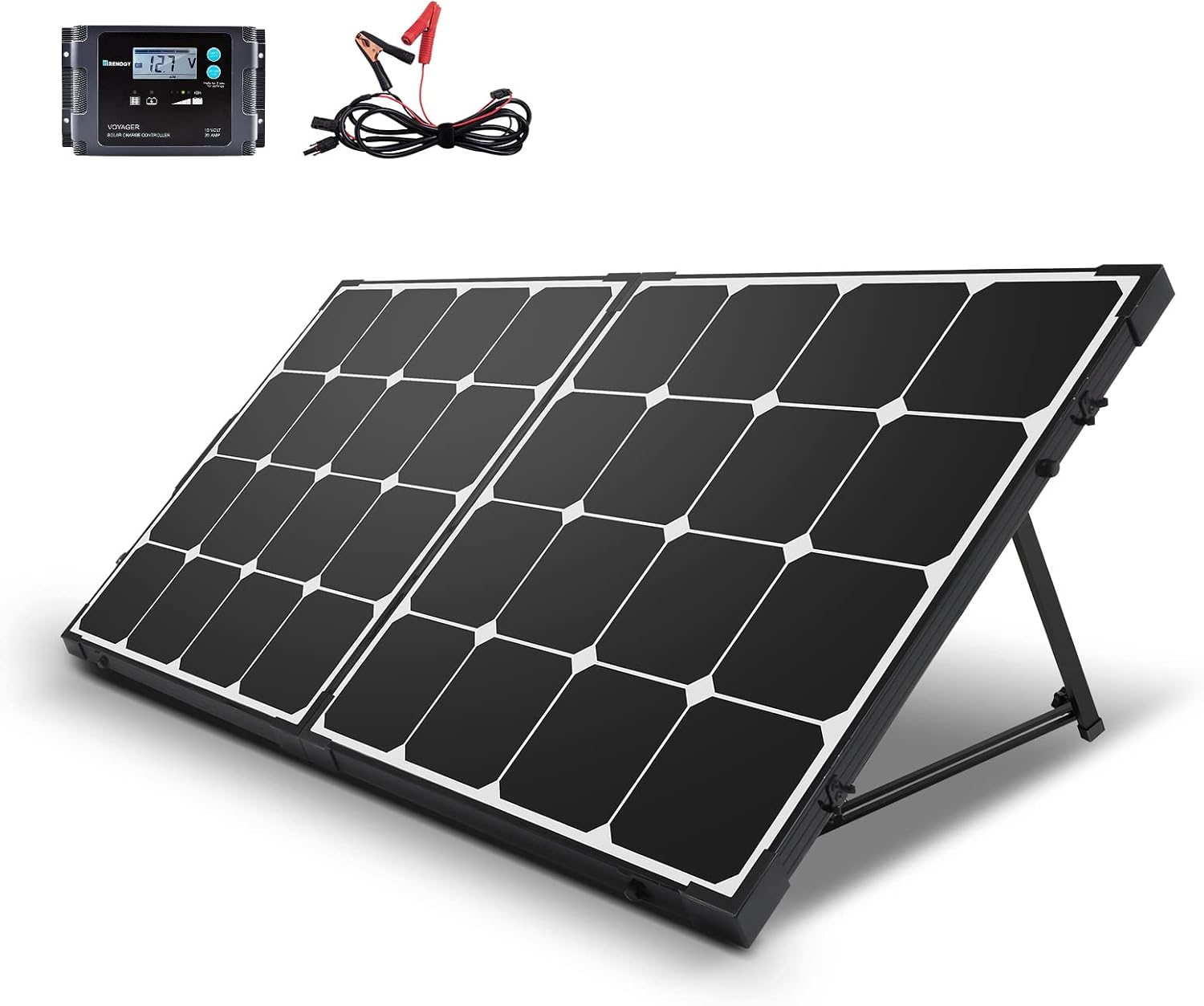 Renogy 100W Eclipse portable solar suitcase with Voyager charge controller