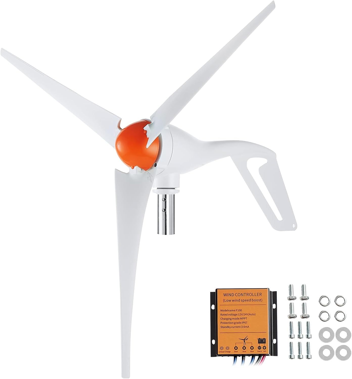 VEVOR 500W 12V Wind Turbine Generator Kit, 3-Blade Wind Power Generator with MPPT Controller & 2.5m/s Start Speed, High Efficiency Wind-Turbine for Home, Farm, RVs, Boats : Patio,