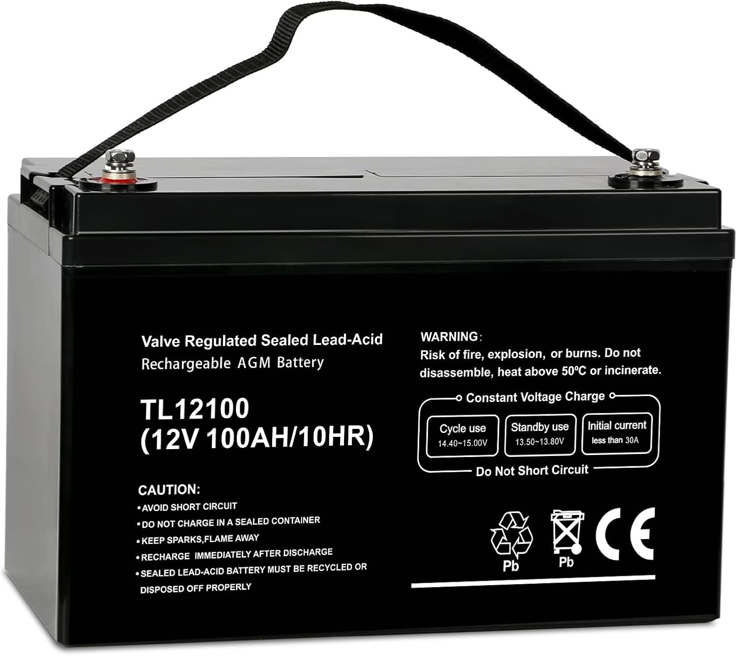 Weize 12V 100Ah AGM deep cycle battery product image