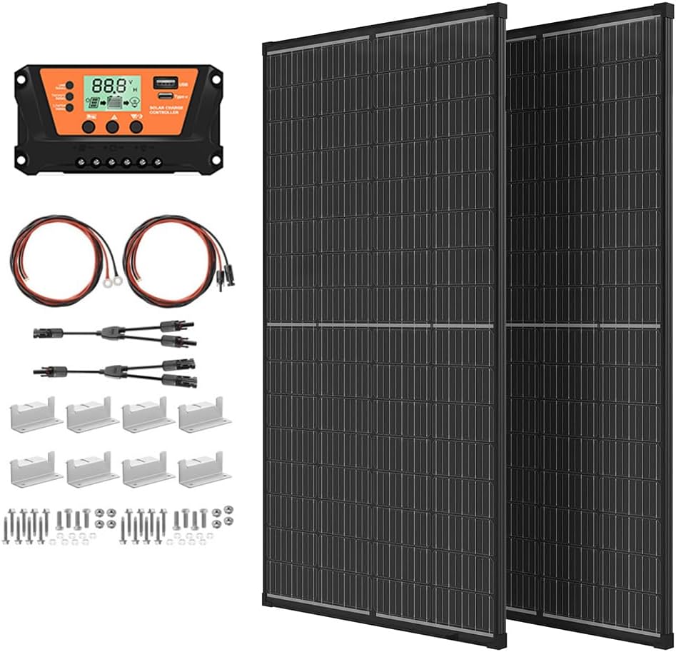 WERCHTAY 400W solar panel kit with 30A charge controller product photo