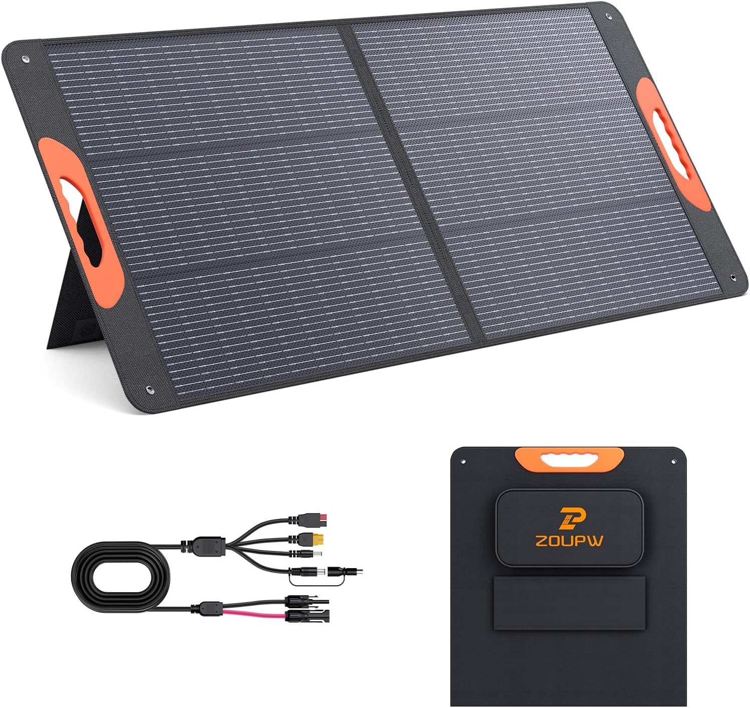ZOUPW 110W foldable portable solar panel for power station charging